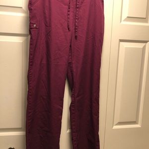 Petite Tall Red Scrub Pant. Mediccal Uniform. Petite Size Medium